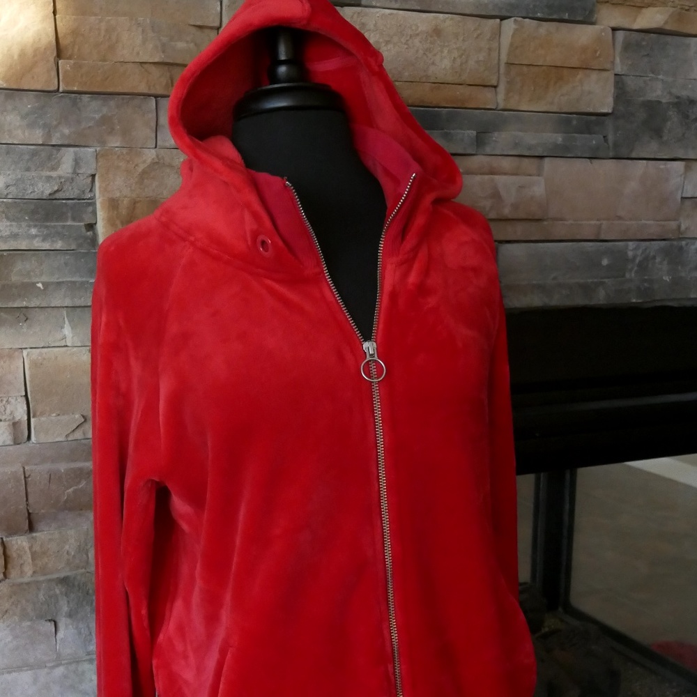 Velour front zip hoodie from Athleta